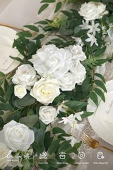 Ling’s Moment Flower Garland – 6FT Eucalyptus & Rose – Sweetheart Table Decor…