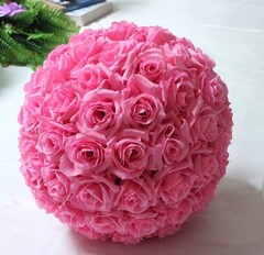 6 inches Hot Pink Rose Flower Pomander Wedding decoratin Ball Kissing Ball