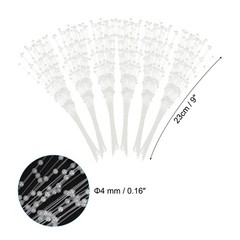 60 Pcs 4mm Pearl String Bouquet Pearl Stick Stems Bouquets Garland Spray, White