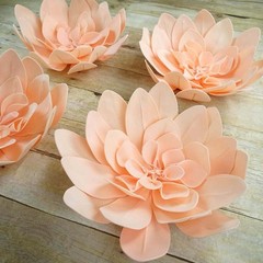 4 pcs 16″ Blush Artificial Daisy Flowers for Wall Backdrop Party Wedding Craft