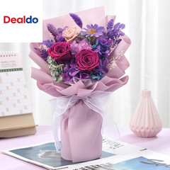 Flowers for Delivery,Preserved Flowers Bouquets,Purple Rose Bouquets That Last 1