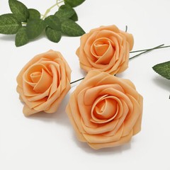 US Ship 25pcs Artificial Foam Rose Flower with Stem Decoration for Wedding Party