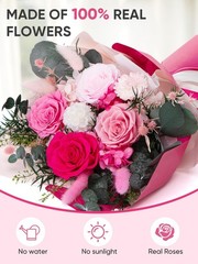 Flowers for Delivery Preserved Flower Small, Pink Bouquet