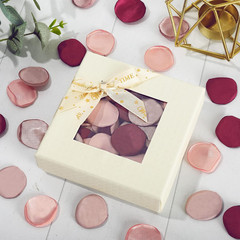 Whaline 300 Pcs Silk Rose Petals Burgundy Maroon Flower Petals with Gift Box Art