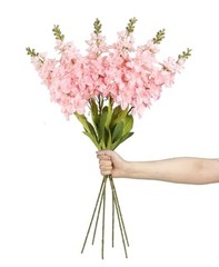 Delphinium Artificial Flowers 33.46 in Hyacinth Snapdragon Antirrhinum Pink