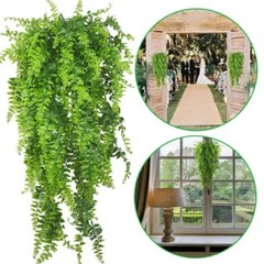 10pcs Artificial Hanging Plants Flowers Outdoor Fake Fern Garland Wedding Decor