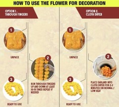KRATI EXPORTS – 5 feet Marigold Garland (Dark Orange)
