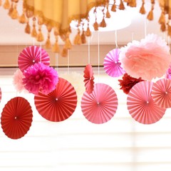 2x DIY Tissue Paper Pom Poms Flowers Birthday Wedding Party Backdrop Home Decor