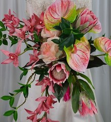 Hawaiian Tropics Faux Silk Wedding Bouquet