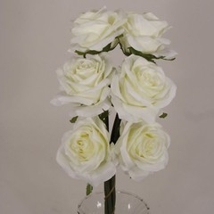 6 Open Roses Wedding Rose Silk Flower #00243763 Choose Color