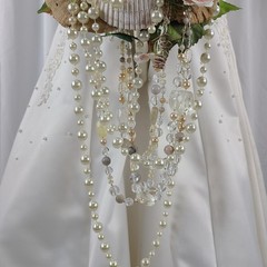 Seaside Crystal Treasures Faux Silk Wedding Bouquet