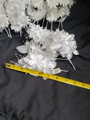 Wedding Floral Bundle Of 32 Pieces/white/Ivory/Iridescent/Picks/Stems/Flower/Lot