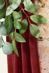 ponatia Burgundy Wedding Artificial Arch Flowers Kit (Pack of 3) with 26Ft Sh…