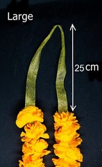 Marigold Garland Gold Bow Artificial Flower Worship Decor Wedding Hanging Shrine