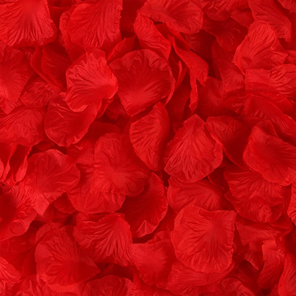 1000 Pcs Artificial Fake Rose Petals,Flower Petals for Romantic Night, Engagemen