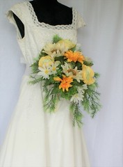 Spring Sunny Sunflower Faux Silk Wedding Bouquet