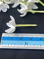 100 PCS White Blooming Gardenia for Jewelry Making, Garland, Home Decor, Wedding
