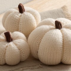 Your Heart’s Content Cozy Mini Knit Set of 3 Small, Snowdrop Multi-sized