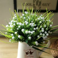 US 4pcs Artificial Flowers Plastic Baby’s Breath Floral Wedding/Home Decorate