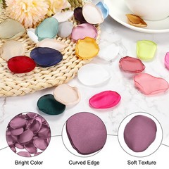 200 Pcs Silk Rose Petals, Artificial Flower Scatter Fake Rose Petals Dark Pink