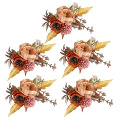 5Pcs Wrist Corsages for Mother of Bride and Grooms, Rose Corsages for Wedding