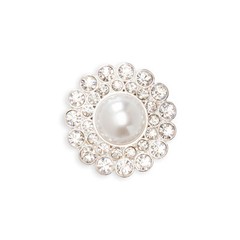 DAVID TUTERA™ ILLUSION CRYSTAL RHINESTONE AND PEARL FLOWER PICKS – 6 PIECES