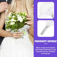 NUOBESTY Bridal Bouquet Holder 9X9X8 Inch Foam Floral Handle for Wedding DIY Art