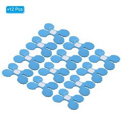 9.8ft Four-Leaf Garland, 12 Pack Tissue Paper Hanging Flower, Sky Blue