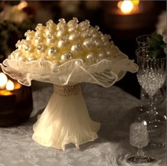 Wedding Bouquet /pearl bouquet/bridesmaids bouquet/bridal Bouquet