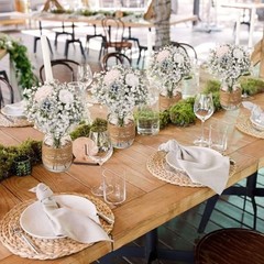 24Pcs Babys Breath Artificial Flowers Bulk, 11inch Fake 24PCS Attractive White