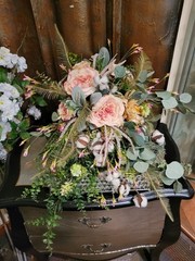 Professional Bridal Bouquet Silk Faux Flowers Colorful Spring Summer Loose Style