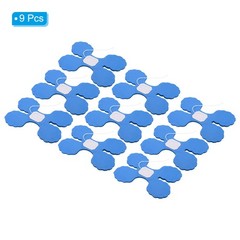 9.8ft Four-Leaf Garland, 9 Pack Tissue Paper Hanging Flower, Sky Blue
