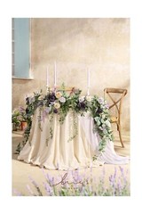Ling’s Moment 9FT Eucalyptus and Willow Leaf Garland with White Flower, Handc…