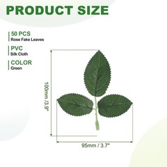Small Rose Fake Leaves 50 Pcs Artificial Plants Greenery Decorations