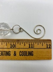 Acrylic Modern hanging Pendant~ 11″ Clear hanging bead, Wedding, Christmas, NOS