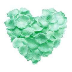 1000pcs Artificial Rose Petals Fake Silk Flower Petals for Wedding Mint Green