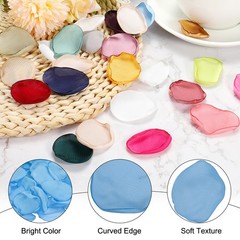 200 Pcs Silk Rose Petals, Artificial Flower Scatter Fake Rose Petals Sky Blue