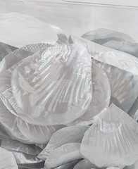 Studio His & Hers Silver Silk Rose Petals For Wedding Flower Girl