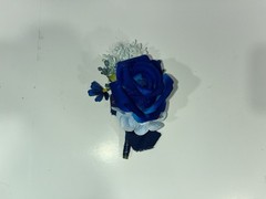10″ White & Blue Prom + Wedding Artificial Flowers bouquet free shipping