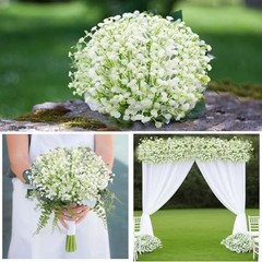 100 Pcs Artificial Baby’s Breath Flowers,Artificial Flowers Real Touch Fake
