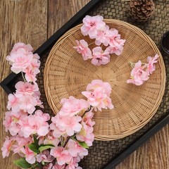 4 PINK 40″ tall Bushes with Silk Cherry Blossoms Flowers Party Wedding Bouquets