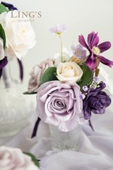 Ling’s Moment Lilac Wedding Flowers Mini Bridesmaid Bouquets Set of 6 Light P…