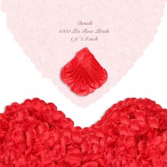 Realistic Silk Rose Petals – 1000 Pieces for Weddings, Anniversaries & More