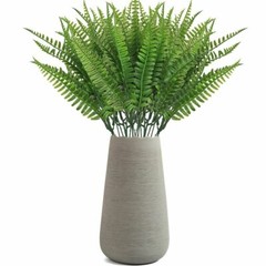 1-4Pcs Plastic Lifelike Artificial Fern Foliage Bush Plants Indoor outdoor Decor
