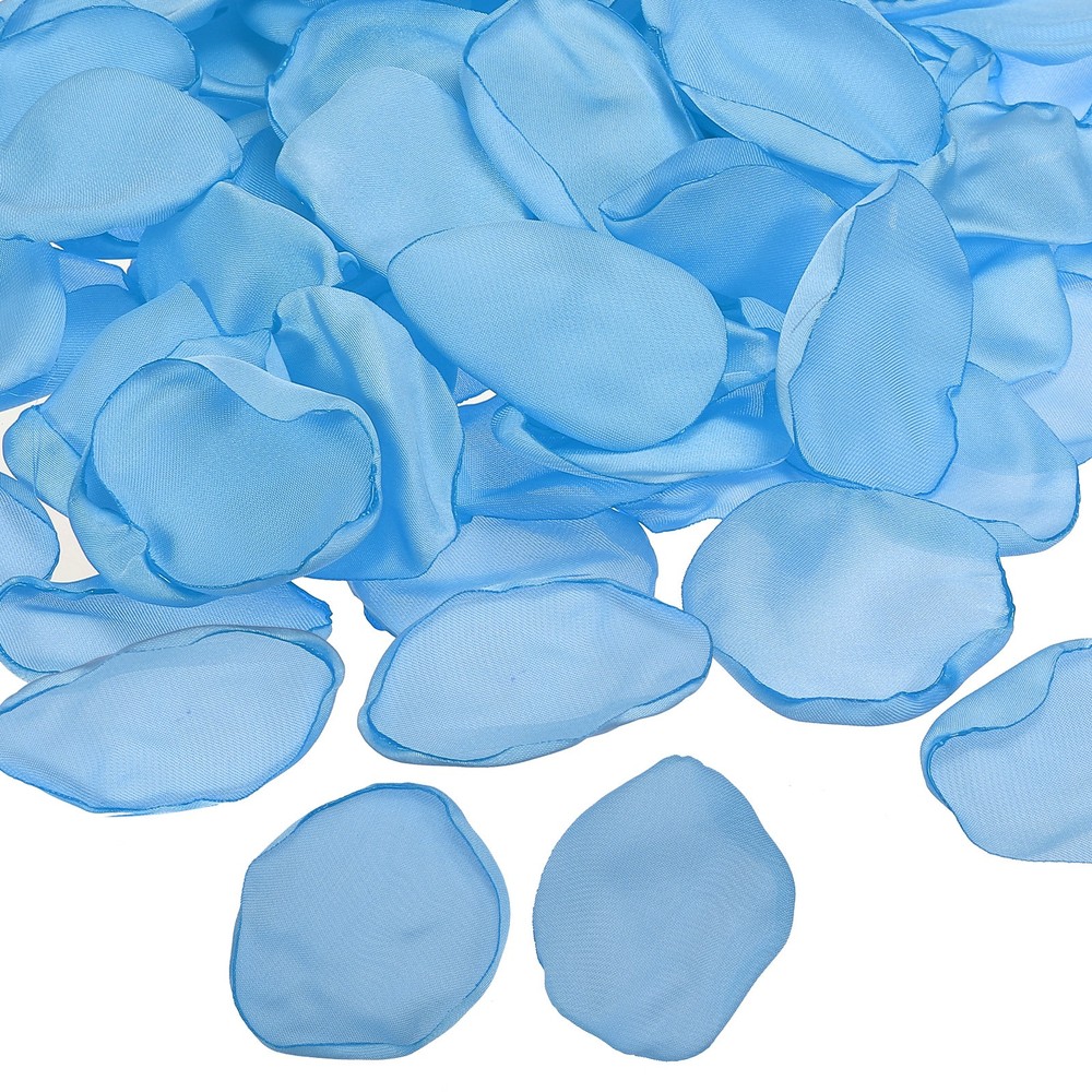 200 Pcs Silk Rose Petals, Artificial Flower Scatter Fake Rose Petals Sky Blue
