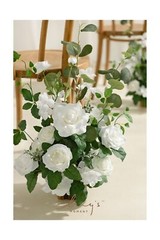 Ling’s Moment 17.5″ Tall Standing Artificial Flowers Arrangements 4 pcs Weddi…