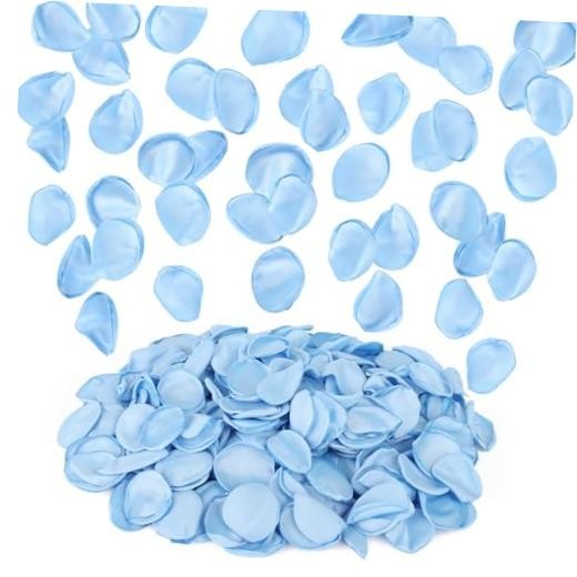 Fake Flower Petals Pieces Silk Rose Petals Wedding Aisle Scatter 300 Blue