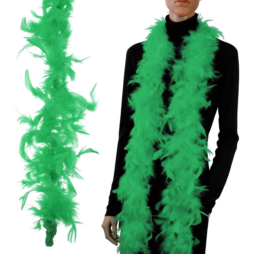 40g 2 Yards Feather Boa, Costume Turkey Chandelle Feathers Boa Grass Green
