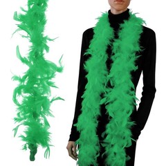40g 2 Yards Feather Boa, Costume Turkey Chandelle Feathers Boa Grass Green