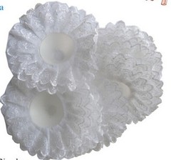 Snow White Bridal Wedding Bouquet Lace Collar 6 pcs Brooch Bouquet Collar DIY